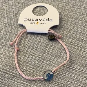 Puravida Make Waves Silver Bracelet pink